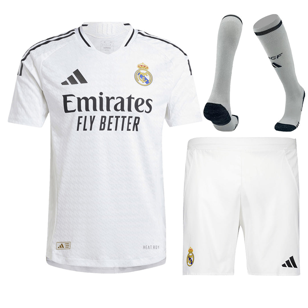 Real Madrid Home Match Jersey+Shorts+Socks Full Kit Player Version 