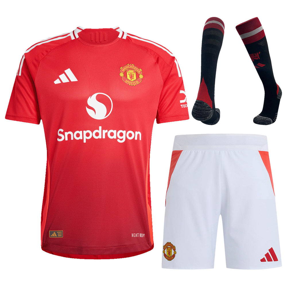 Manchester United Home Match Jersey+Shorts+Socks Full Kit Player Version 