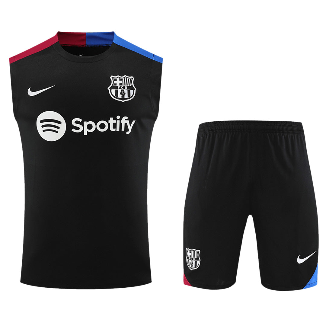 Barcelona Pre-Match Vest Kit(Jersey+Shorts) 