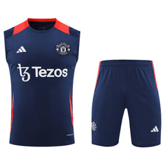Manchester United Pre-Match Vest Kit(Jersey+Shorts) 