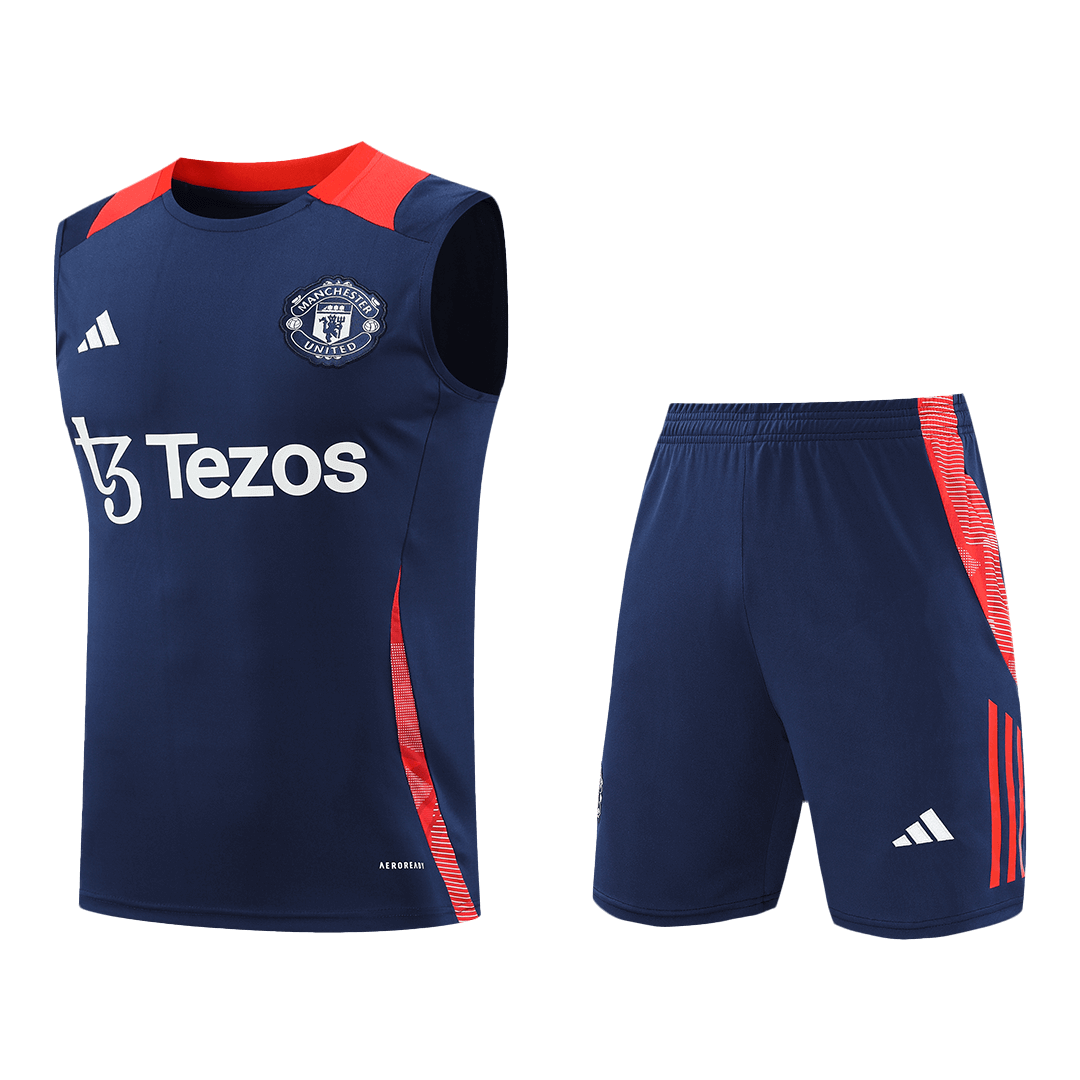 Manchester United Pre-Match Vest Kit(Jersey+Shorts) 