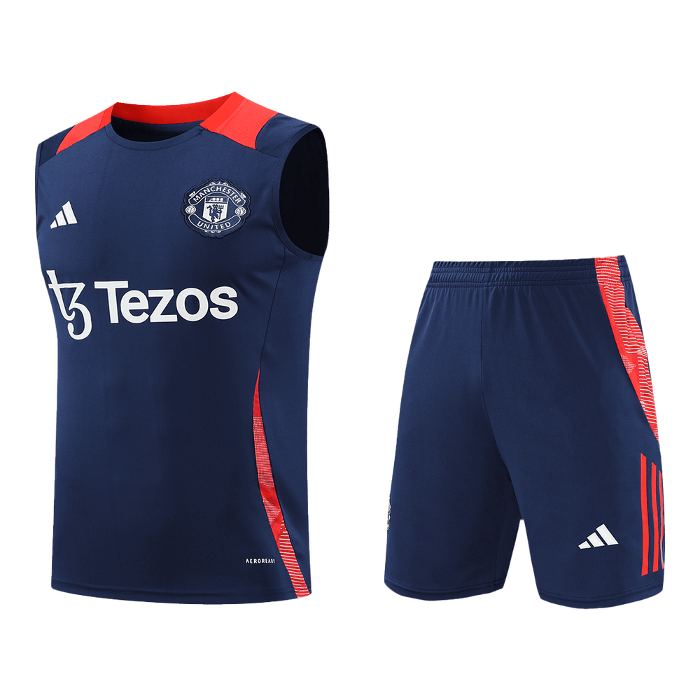 Manchester United Pre-Match Vest Kit(Jersey+Shorts) 