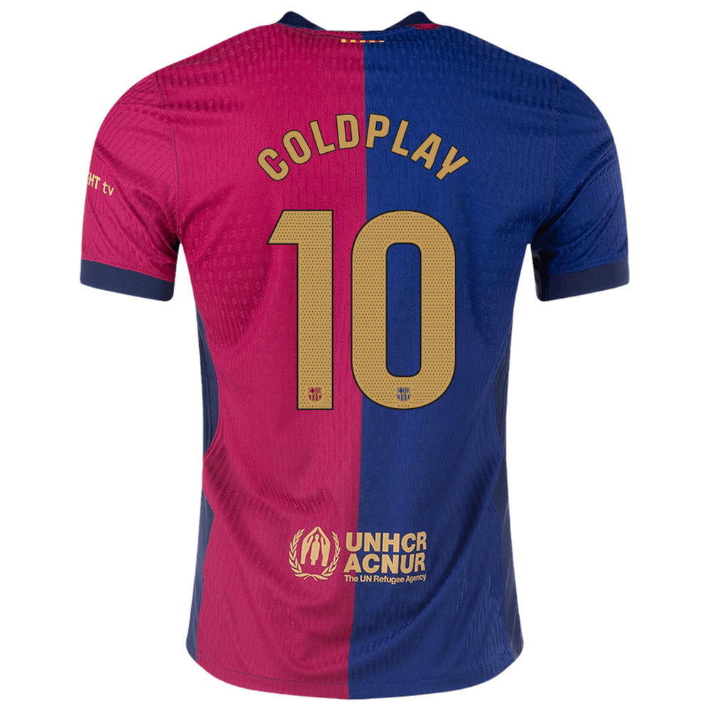 COLDPLAY #10 x Barcelona Home Coldplay Match Jersey 