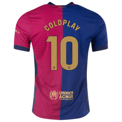 COLDPLAY #10 x Barcelona Home Coldplay Match Jersey 