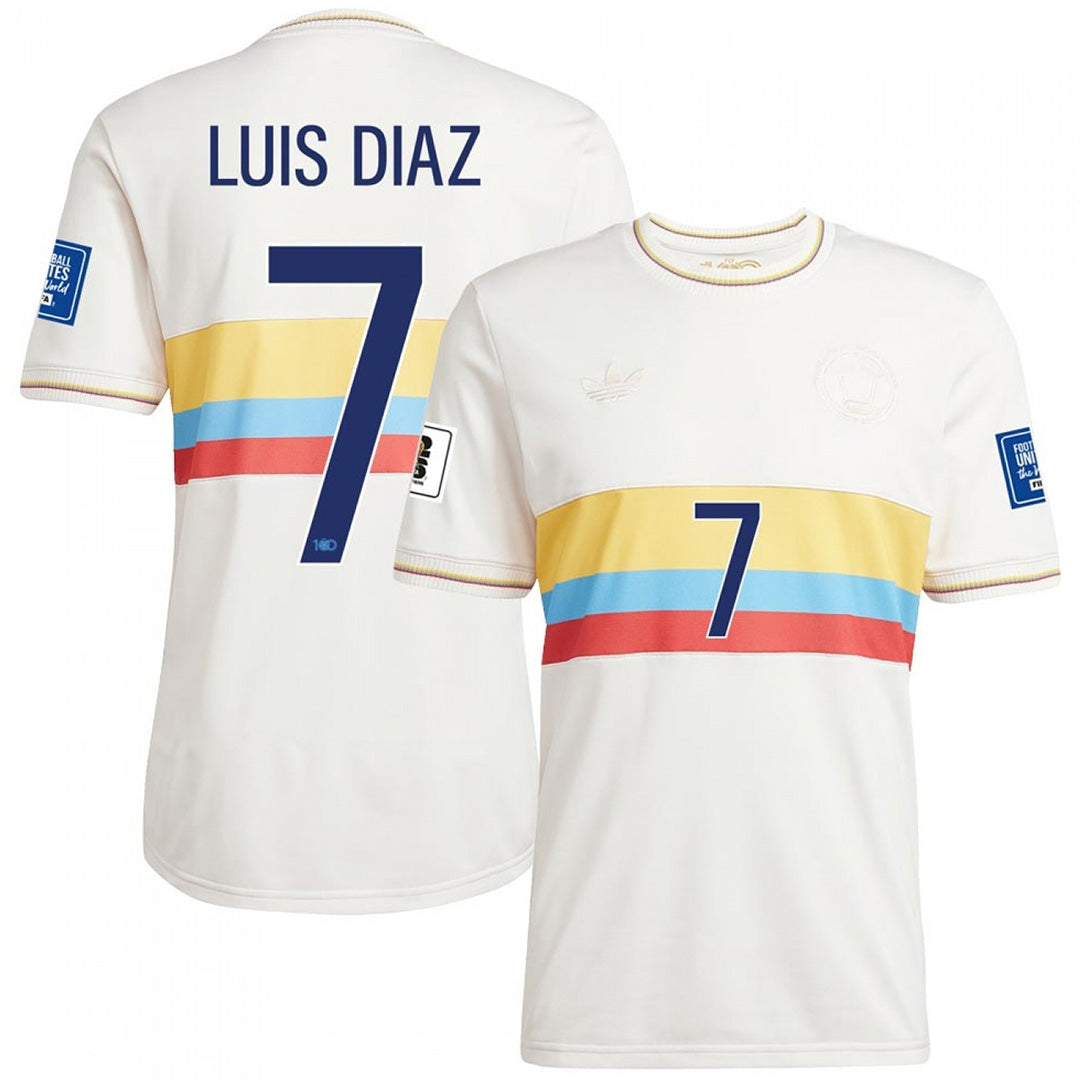 LUIS DIAZ #7 Colombia Centenary Collection Jersey 