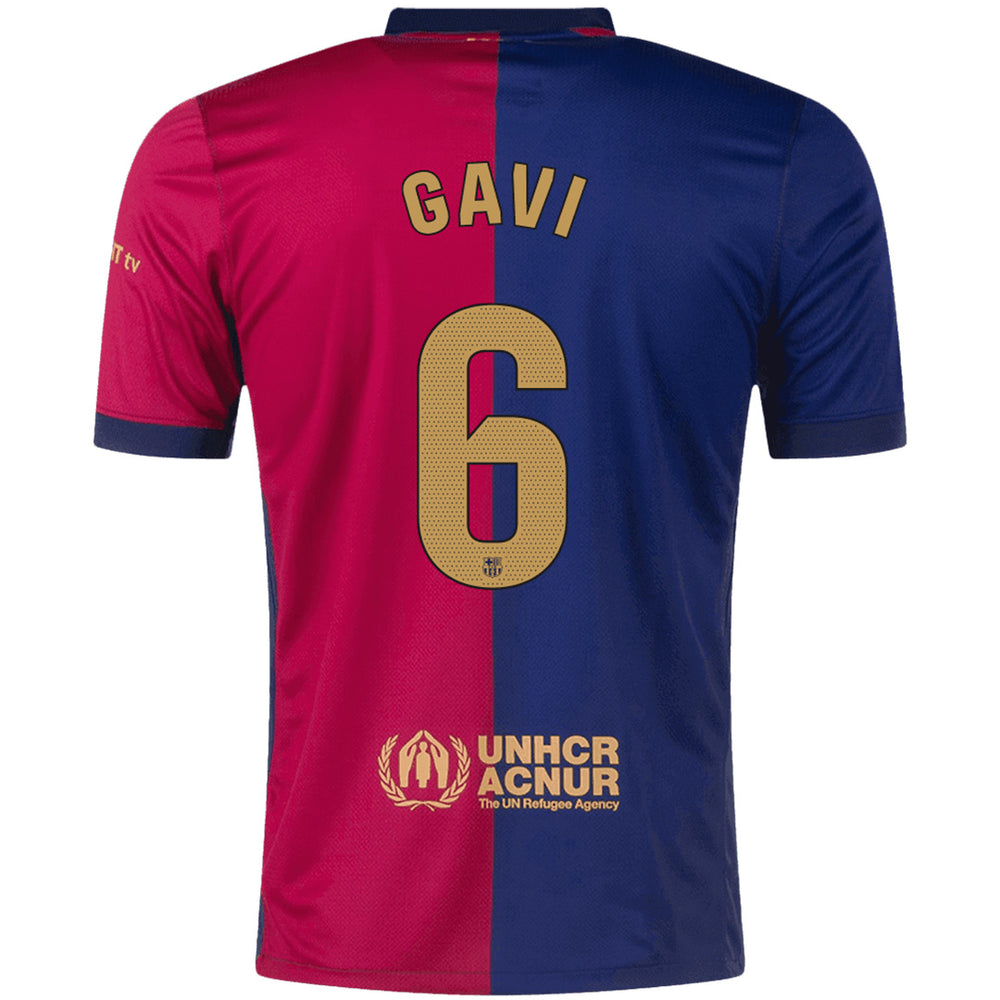 GAVI #6 Barcelona Home Spotify Logo Without Text Jersey 