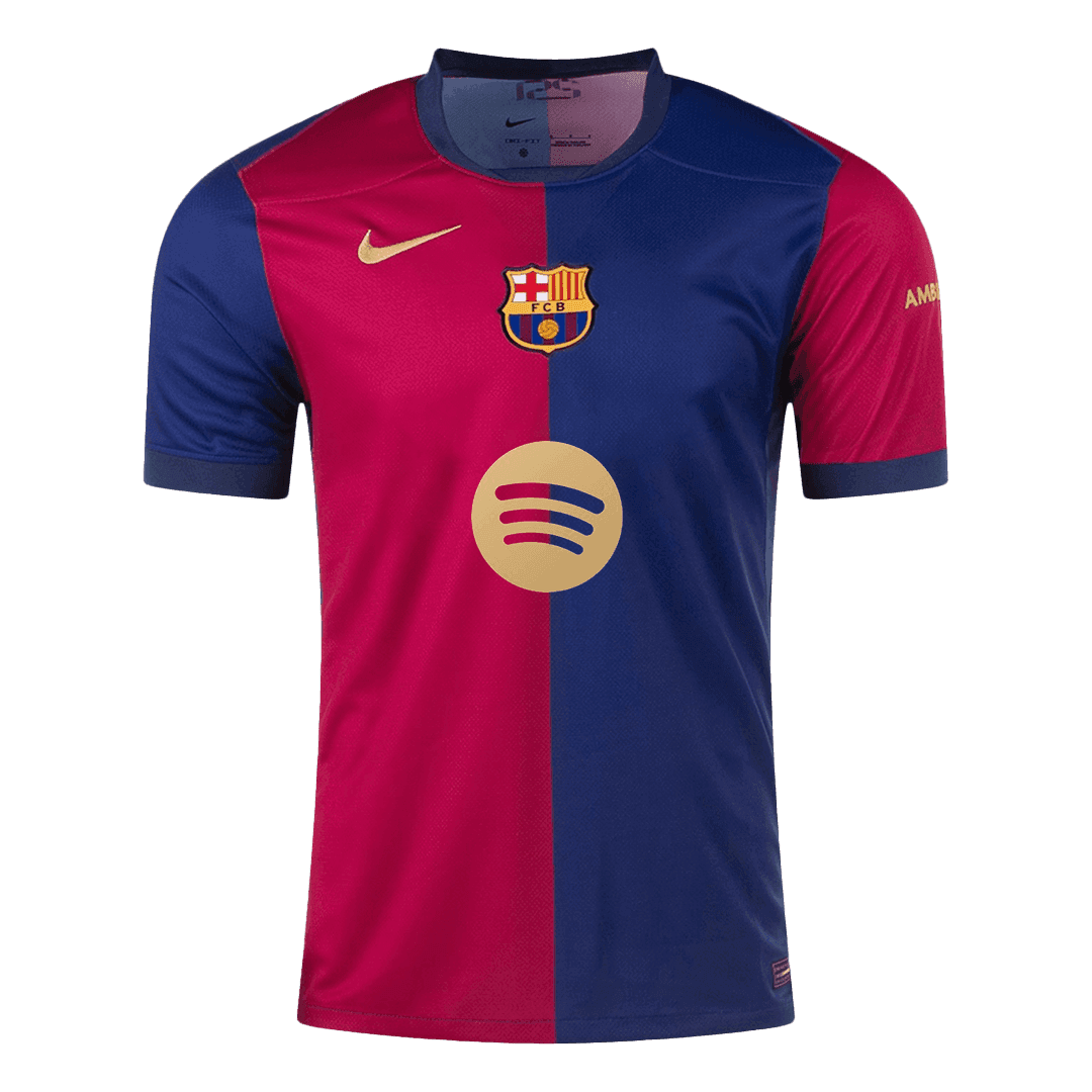 LAMINE YAMAL #19 Barcelona Home Spotify Logo Without Text Jersey 