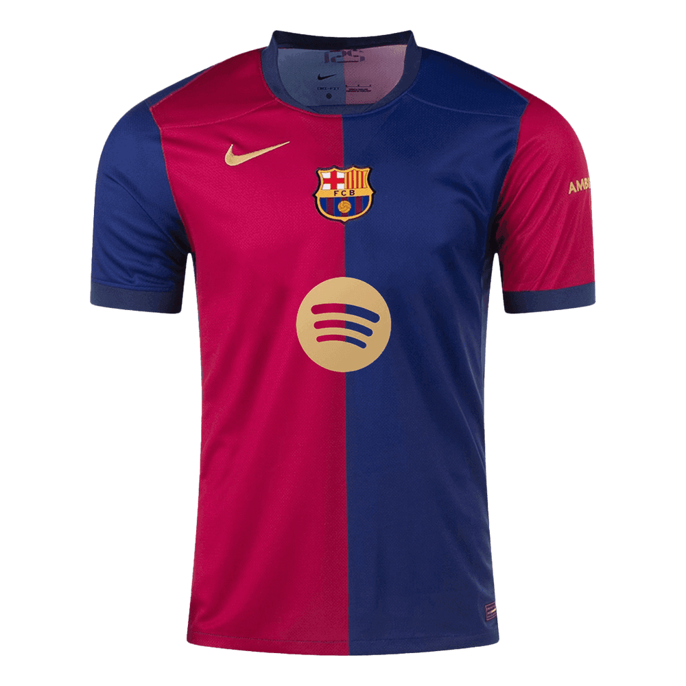 LAMINE YAMAL #19 Barcelona Home Spotify Logo Without Text Jersey 