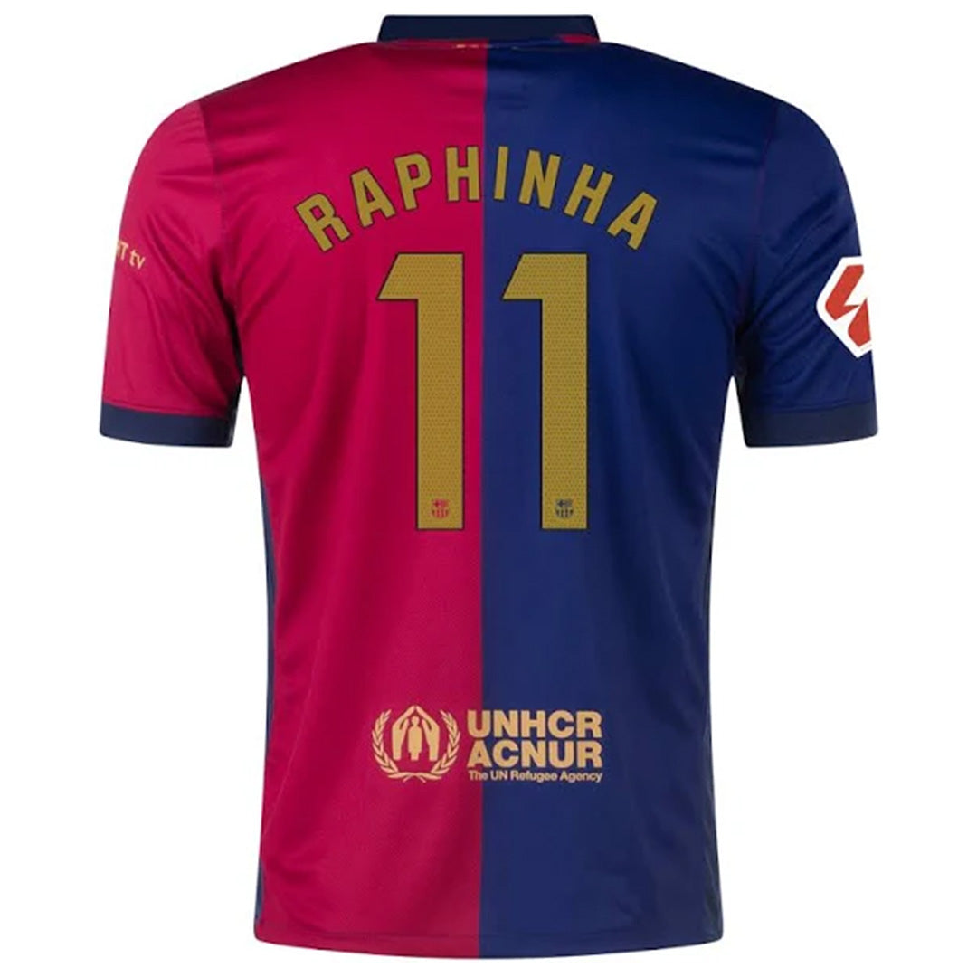 RAPHINHA #11 Barcelona Home Spotify Logo Without Text Jersey 