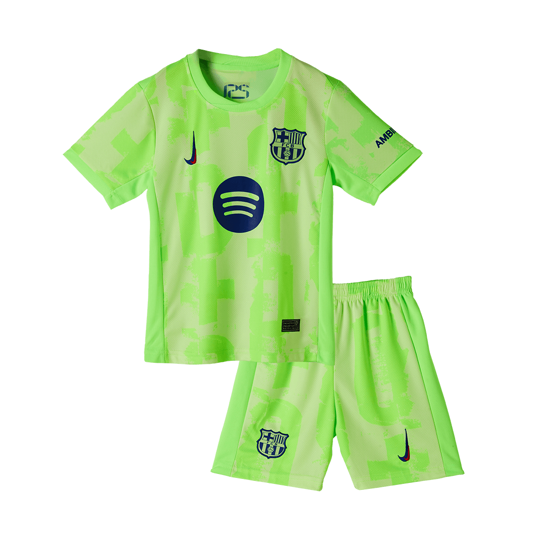 Kids Barcelona Third Spotify Logo Without Text Jersey Kit 