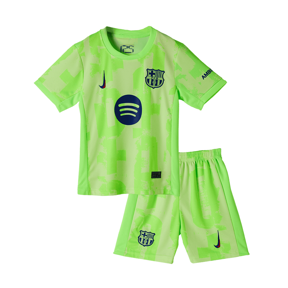 Kids Barcelona Third Spotify Logo Without Text Jersey Kit 