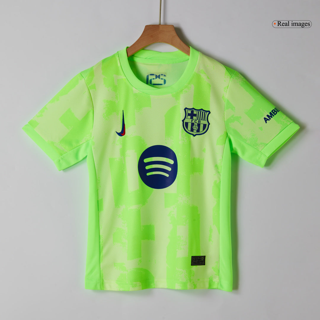 Kids Barcelona Third Spotify Logo Without Text Jersey Kit 