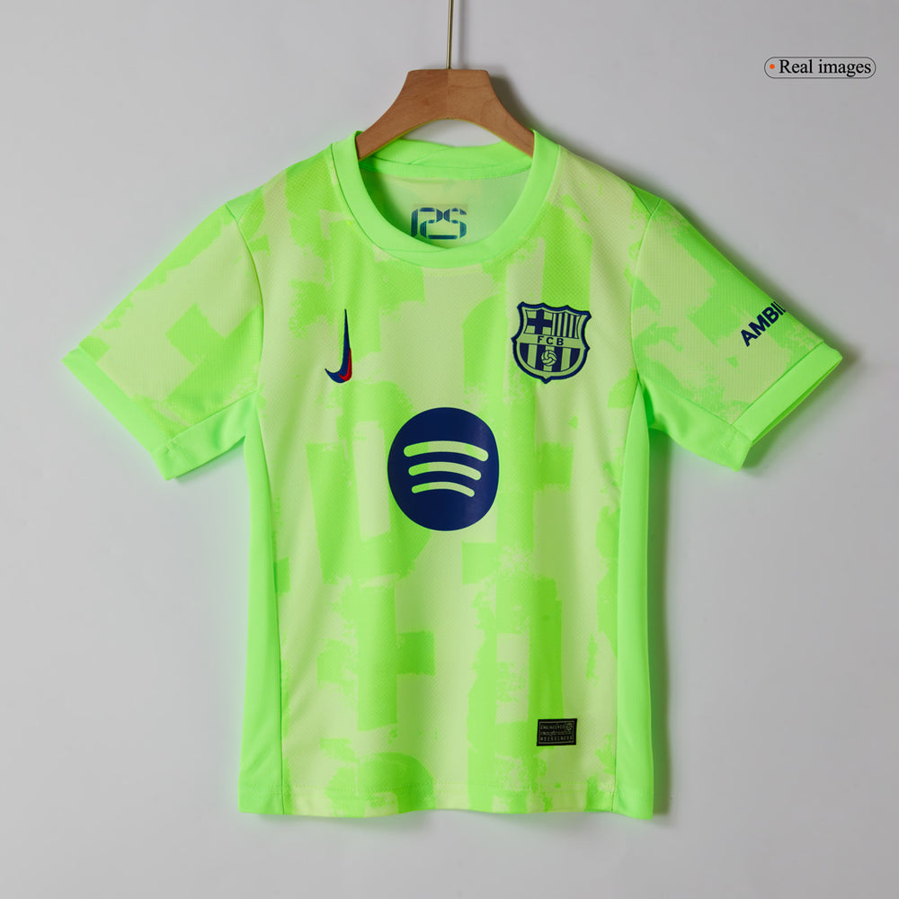 Kids Barcelona Third Spotify Logo Without Text Jersey Kit 
