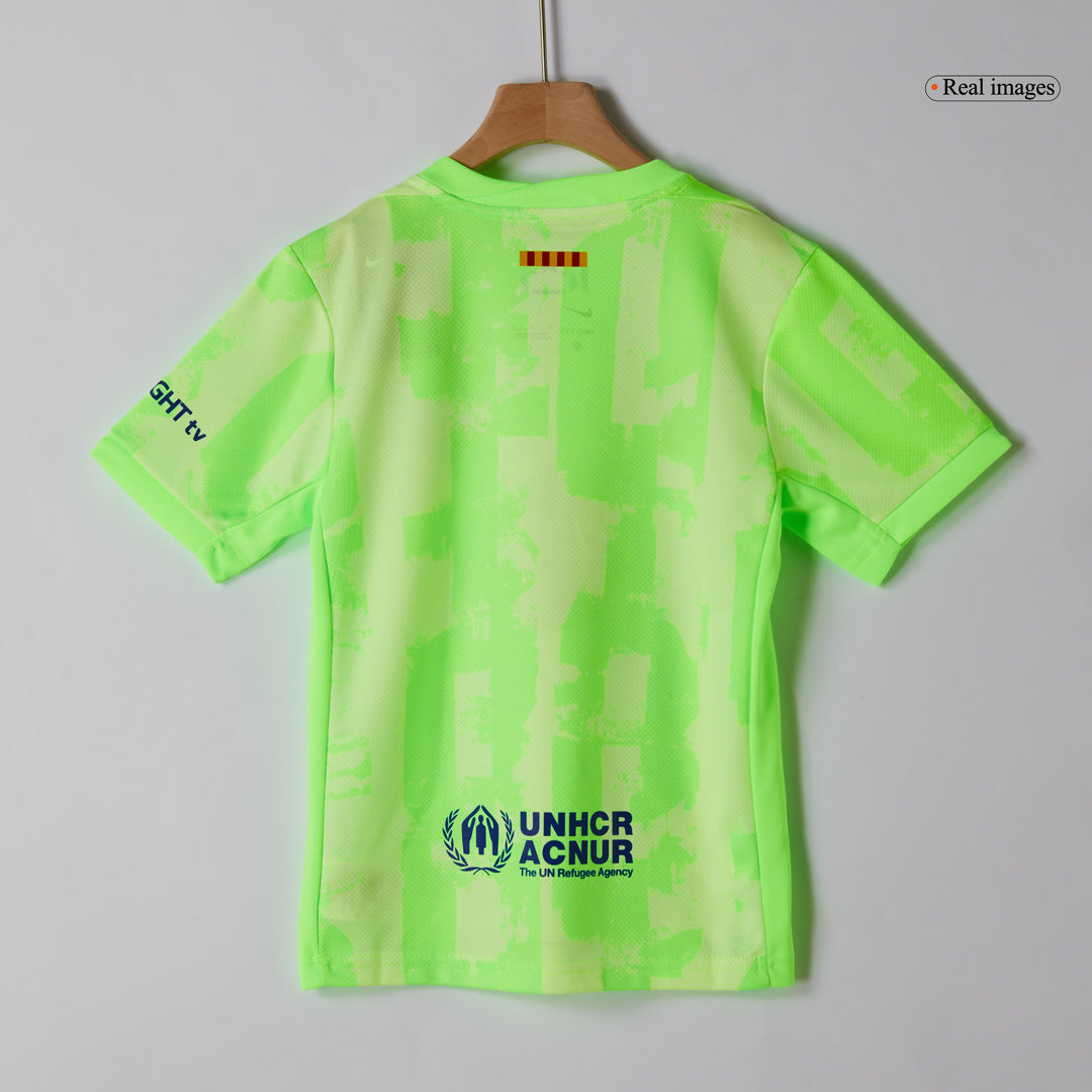 Kids Barcelona Third Spotify Logo Without Text Jersey Kit 