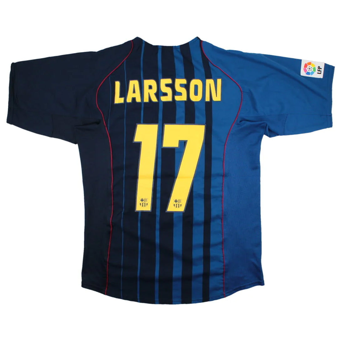 LARSSON #17 Retro Barcelona Away Jersey 2004/05 
