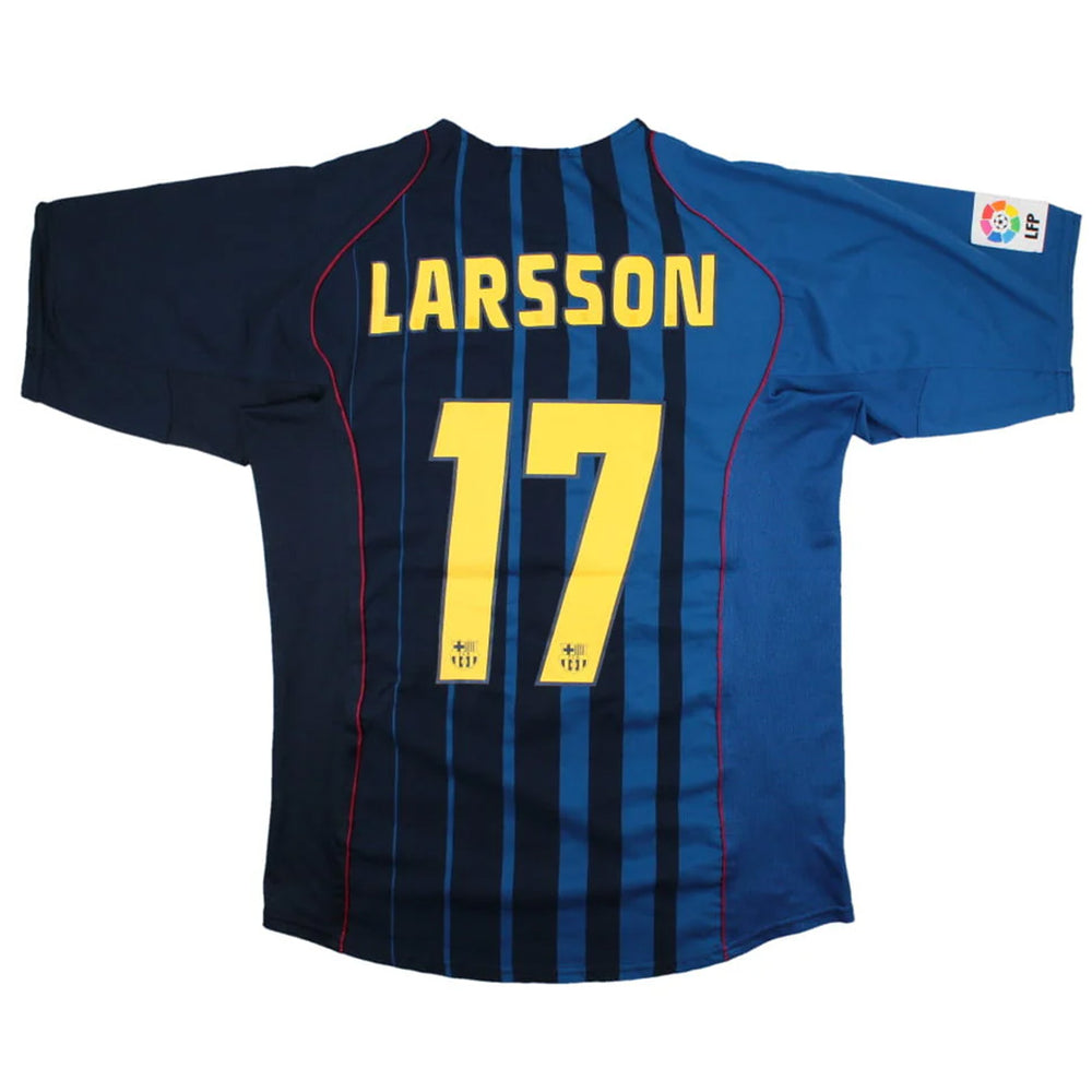 LARSSON #17 Retro Barcelona Away Jersey 2004/05 
