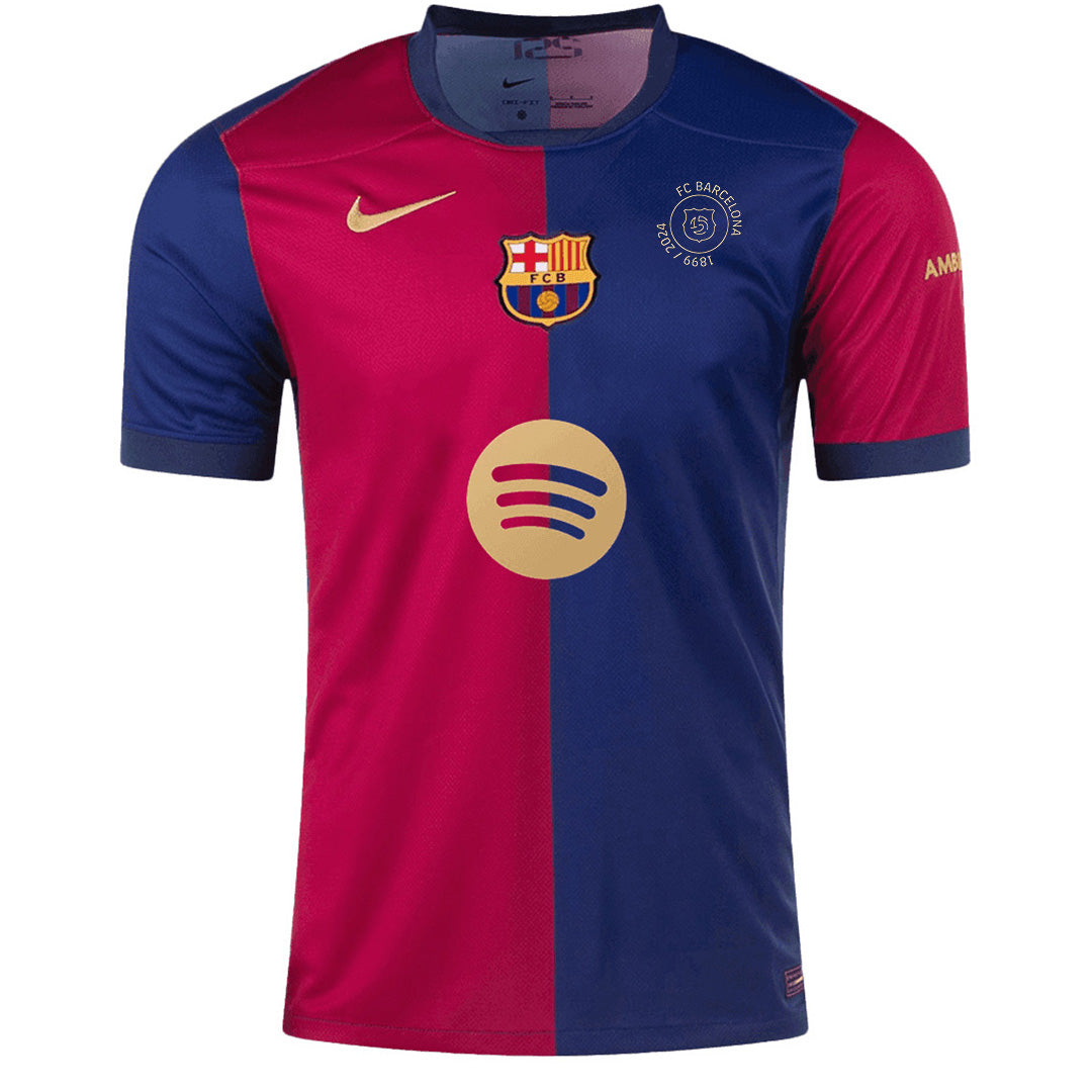 Barcelona 125th Anniversary Spotify Logo Without Text Home Jersey 