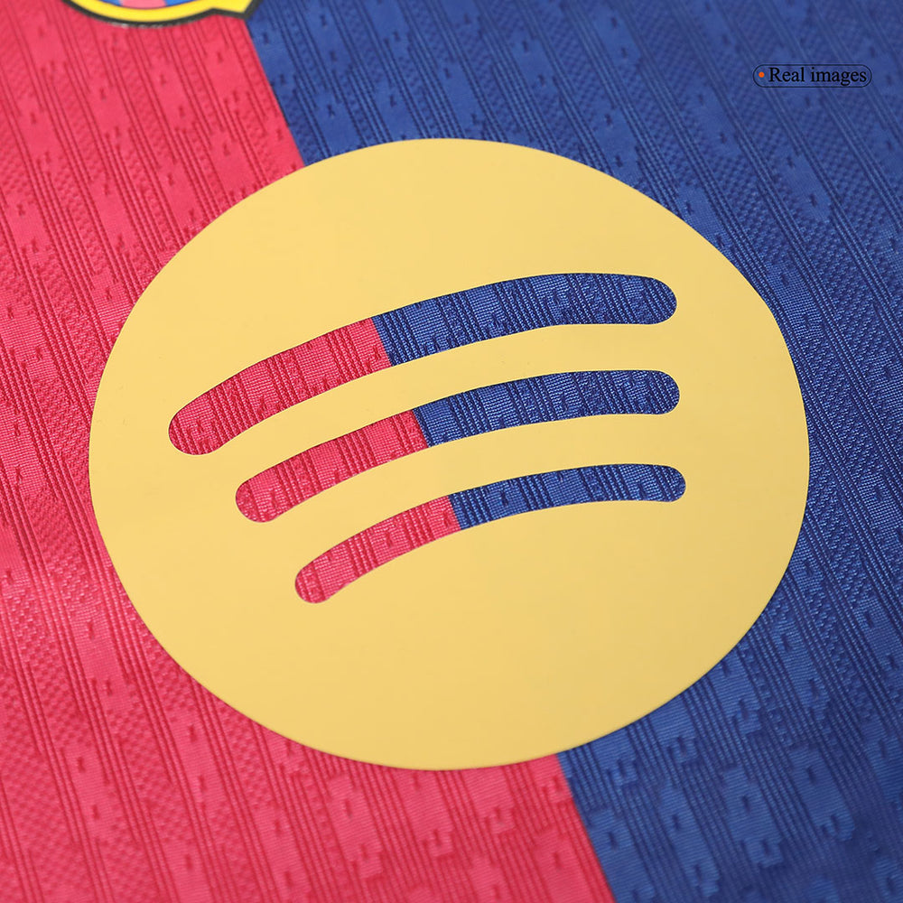 Barcelona 125th Anniversary Spotify Logo Without Text Home Match Jersey 