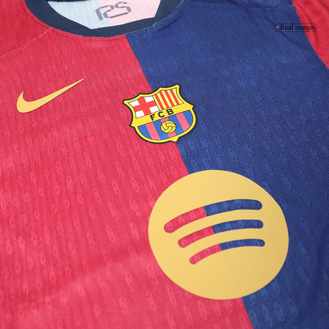 Barcelona 125th Anniversary Spotify Logo Without Text Home Match Jersey 