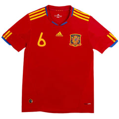 A. INIESTA #6 Retro Spain Home Jersey 2010 