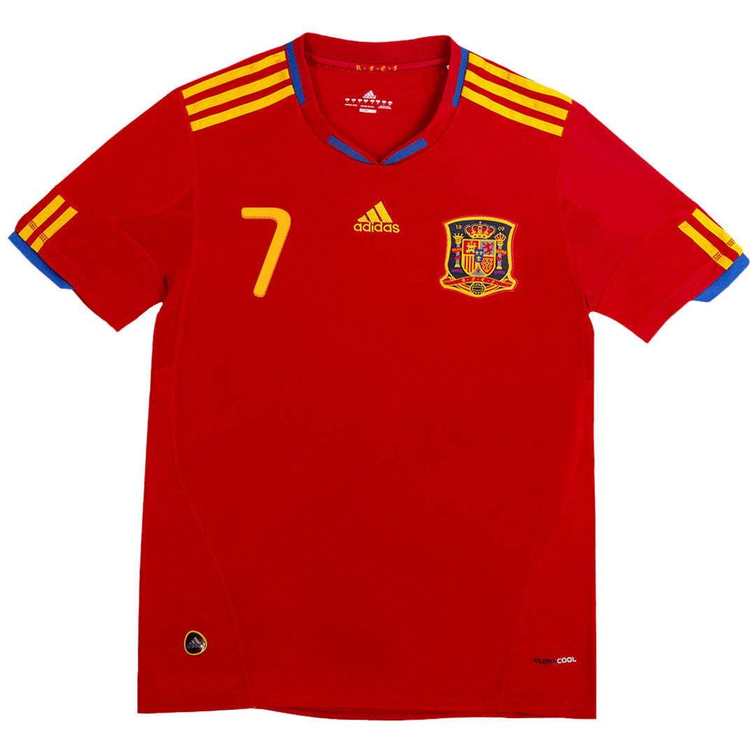 DAVID VILLA #7 Retro Spain Home Jersey 2010 