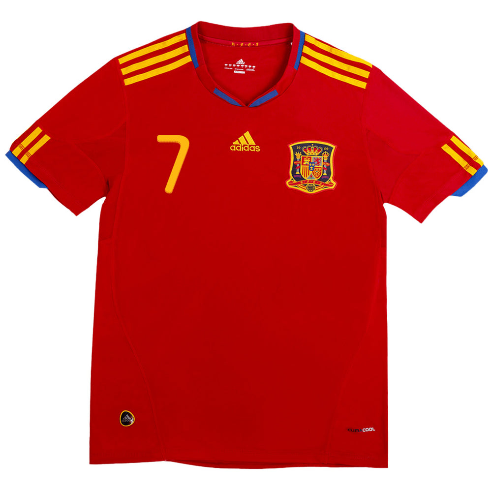 DAVID VILLA #7 Retro Spain Home Jersey 2010 