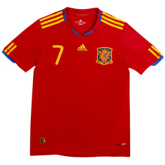 DAVID VILLA #7 Retro Spain Home Jersey 2010 