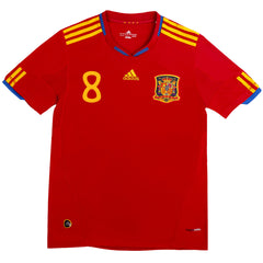 XAVI #8 Retro Spain Home Jersey 2010 