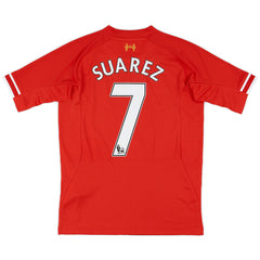 SUAREZ #7 Retro Liverpool Home Jersey 2013/14 