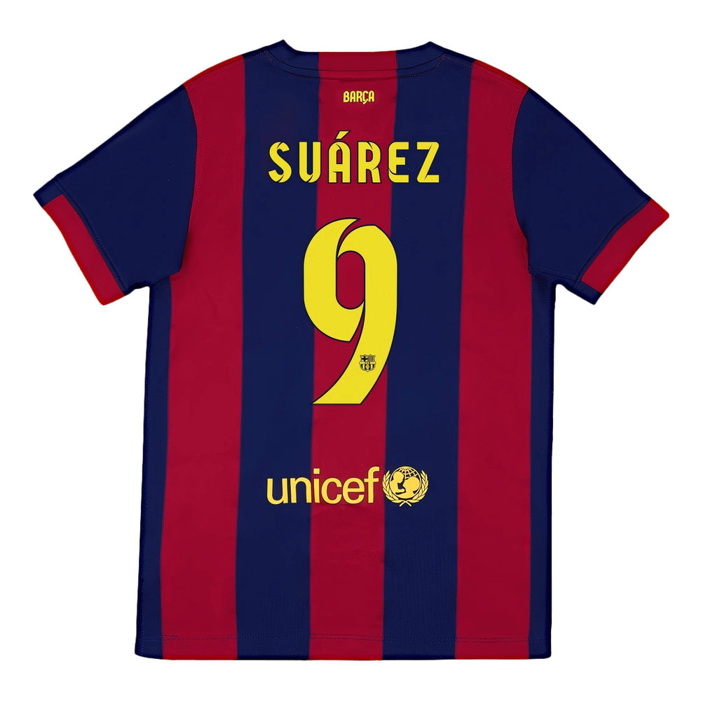 SUÁREZ #9 Retro Barcelona Home Jersey 2014/15 