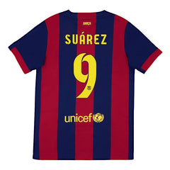 SUÁREZ #9 Retro Barcelona Home Jersey 2014/15 