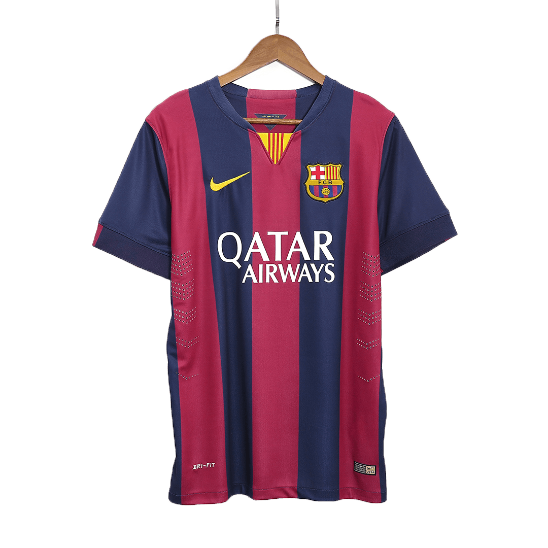 SUÁREZ #9 Retro Barcelona Home Jersey 2014/15 
