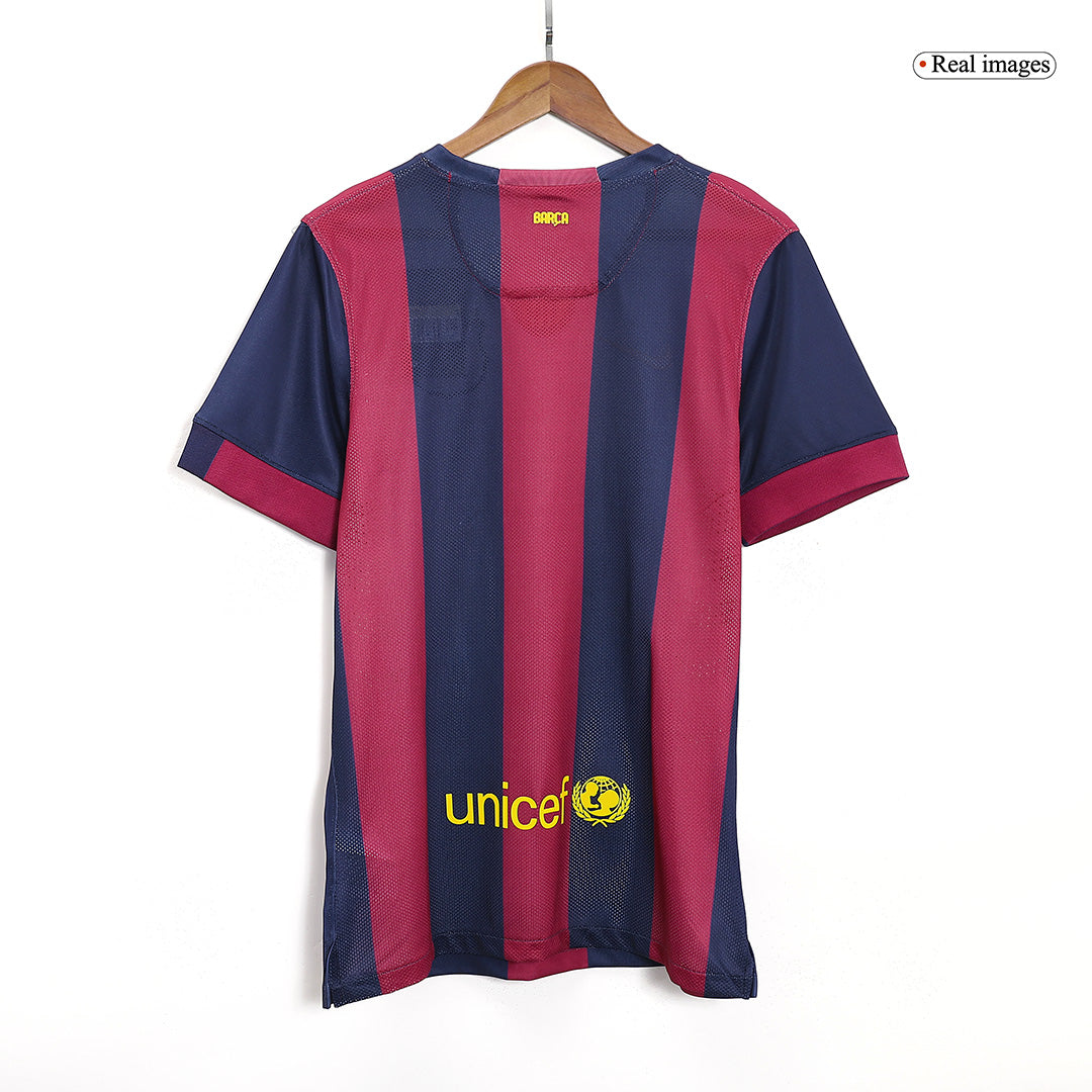 SUÁREZ #9 Retro Barcelona Home Jersey 2014/15 