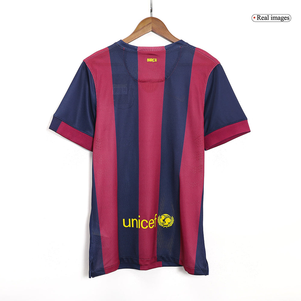 SUÁREZ #9 Retro Barcelona Home Jersey 2014/15 