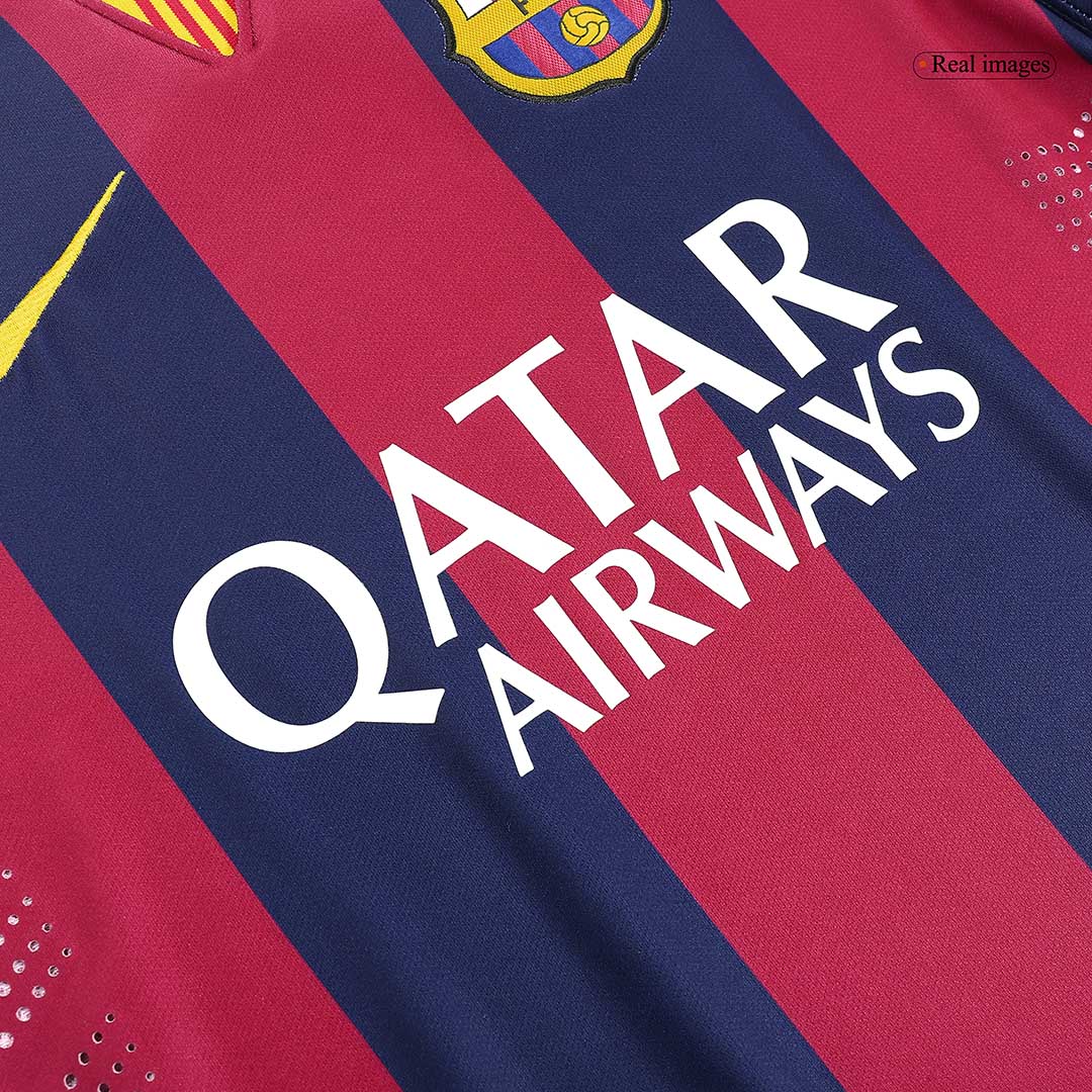 SUÁREZ #9 Retro Barcelona Home Jersey 2014/15 