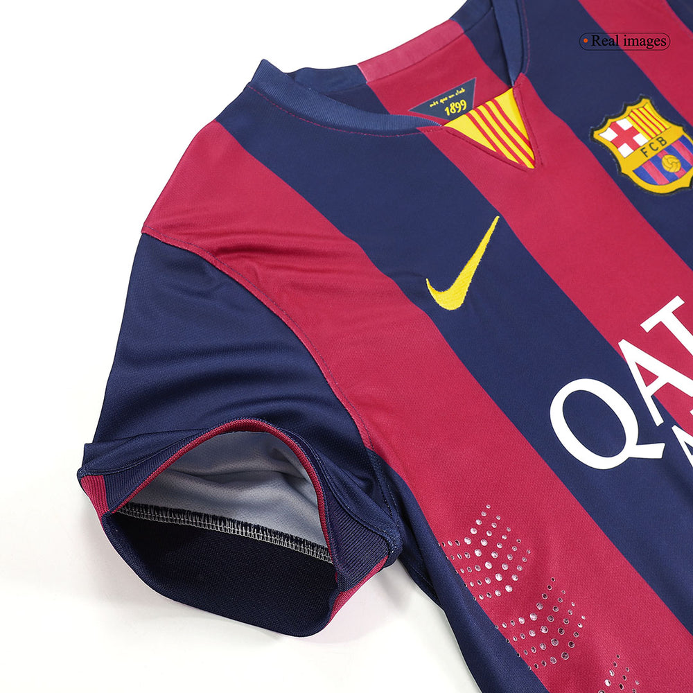 SUÁREZ #9 Retro Barcelona Home Jersey 2014/15 