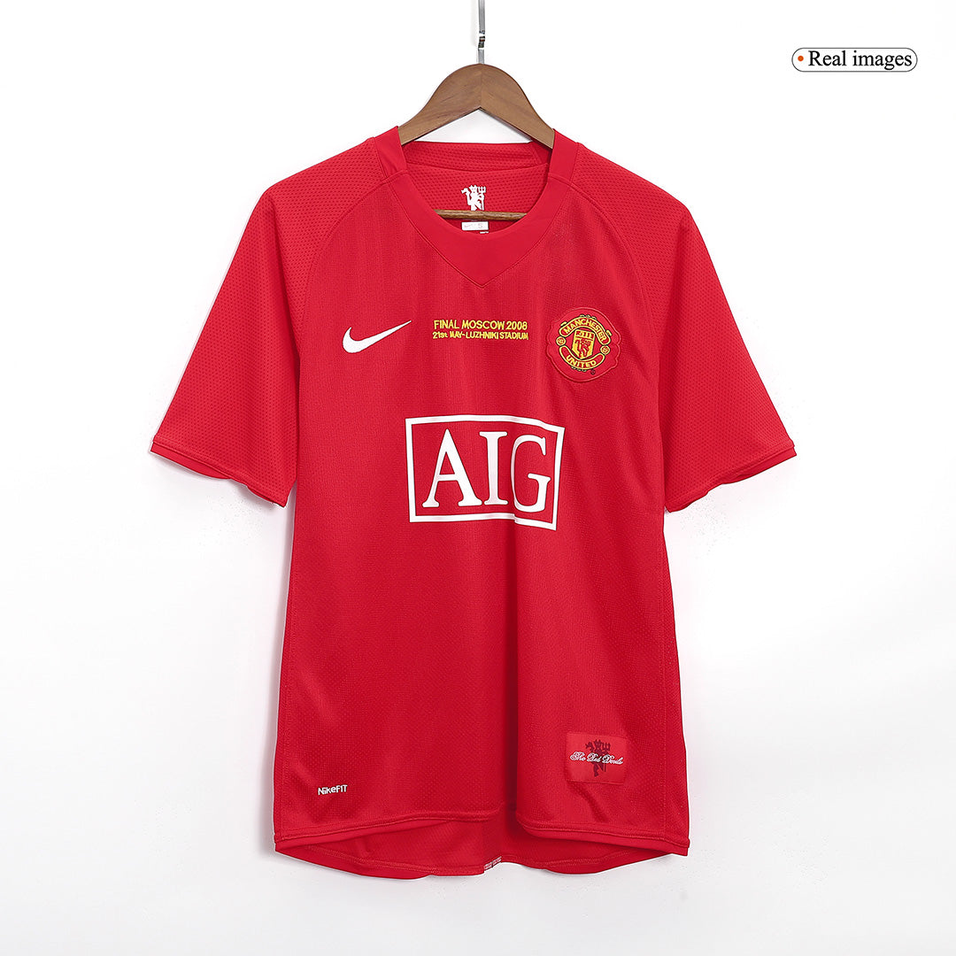 RONALDO #7 Retro Manchester United UCL Final Home Jersey 2007/08 