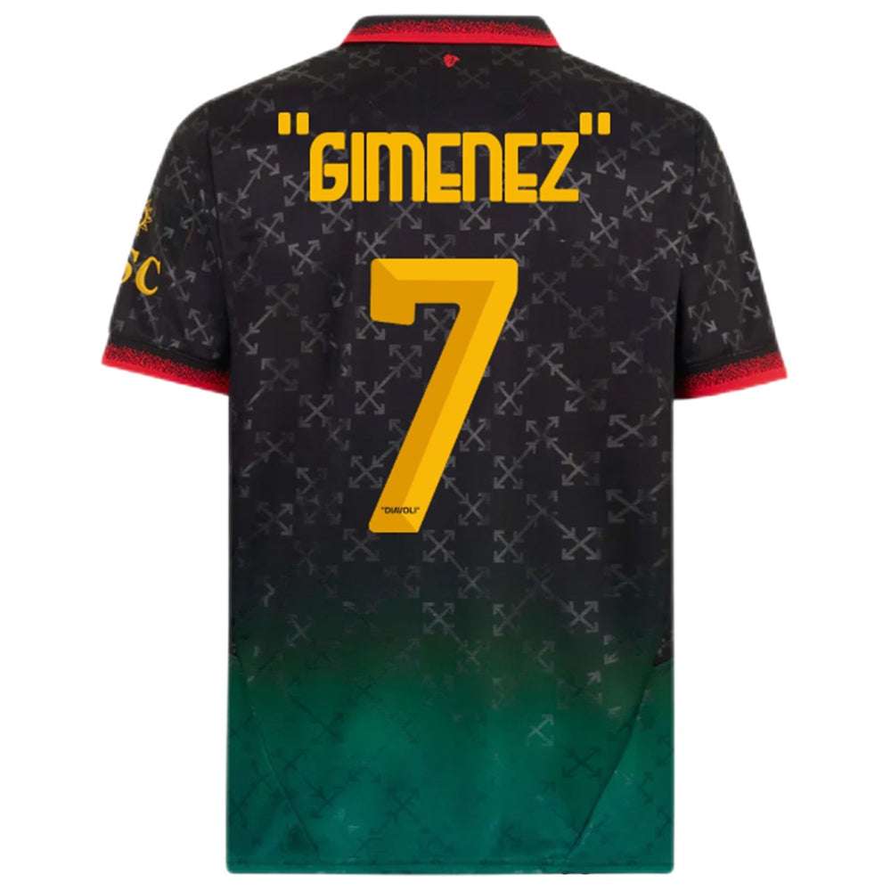 "GIMENEZ" #7 AC Milan Fourth Jersey 