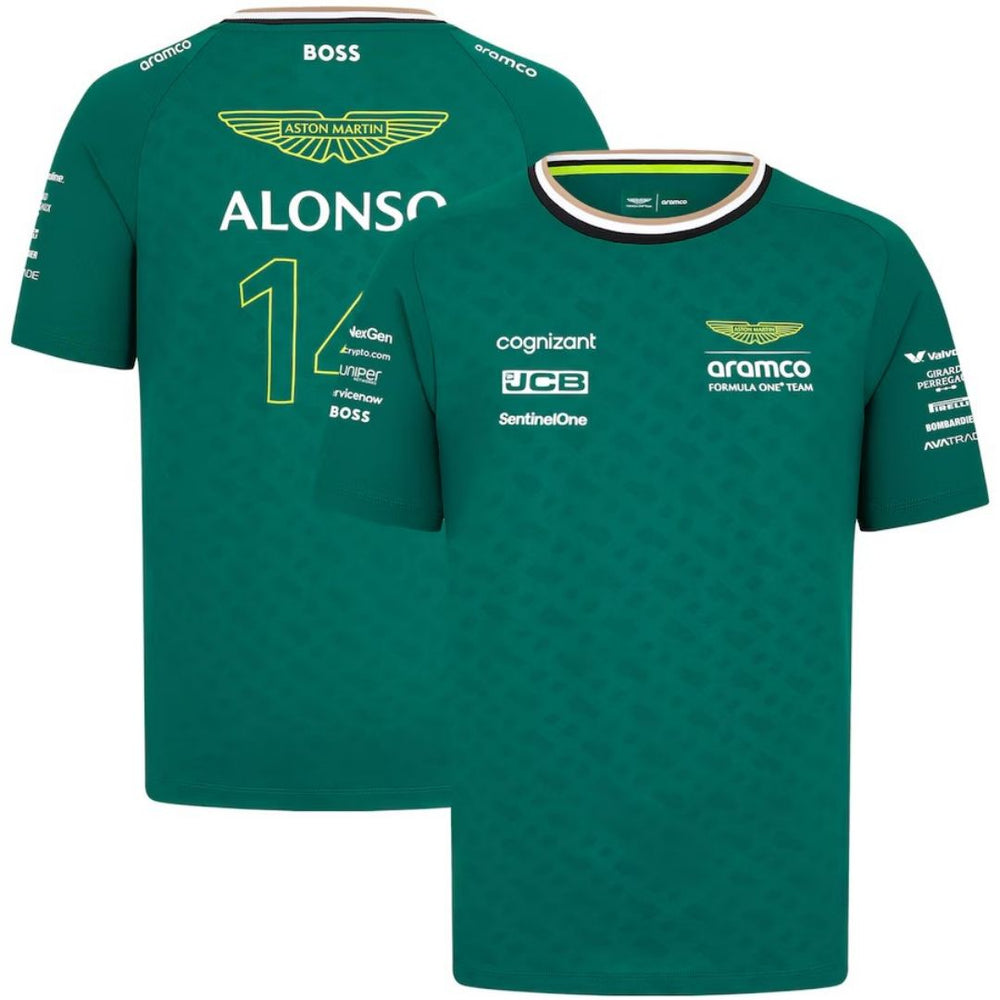 Aston Martin Aramco Cognizant F1 Racing Team Fernando Alonso Driver T-Shirt 