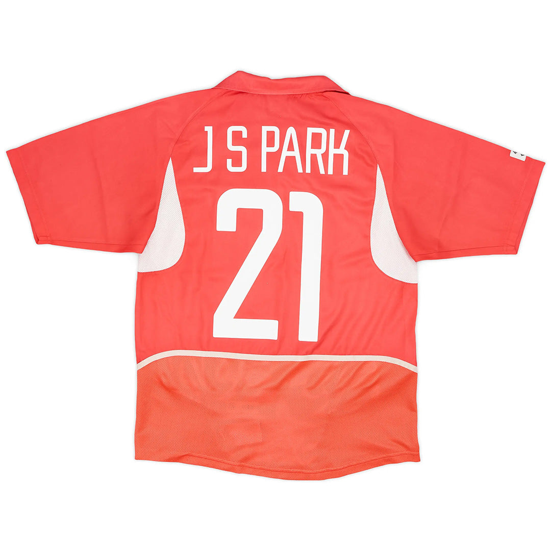 J S PARK #21 Retro South Korea Home Jersey 2002 