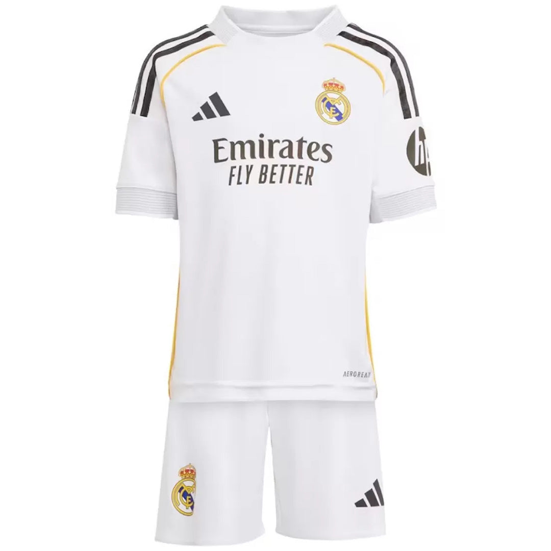 Kids Real Madrid Home Jersey Kit 2025/26 