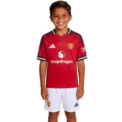 Kids Manchester United Home Jersey Kit 2025/26 
