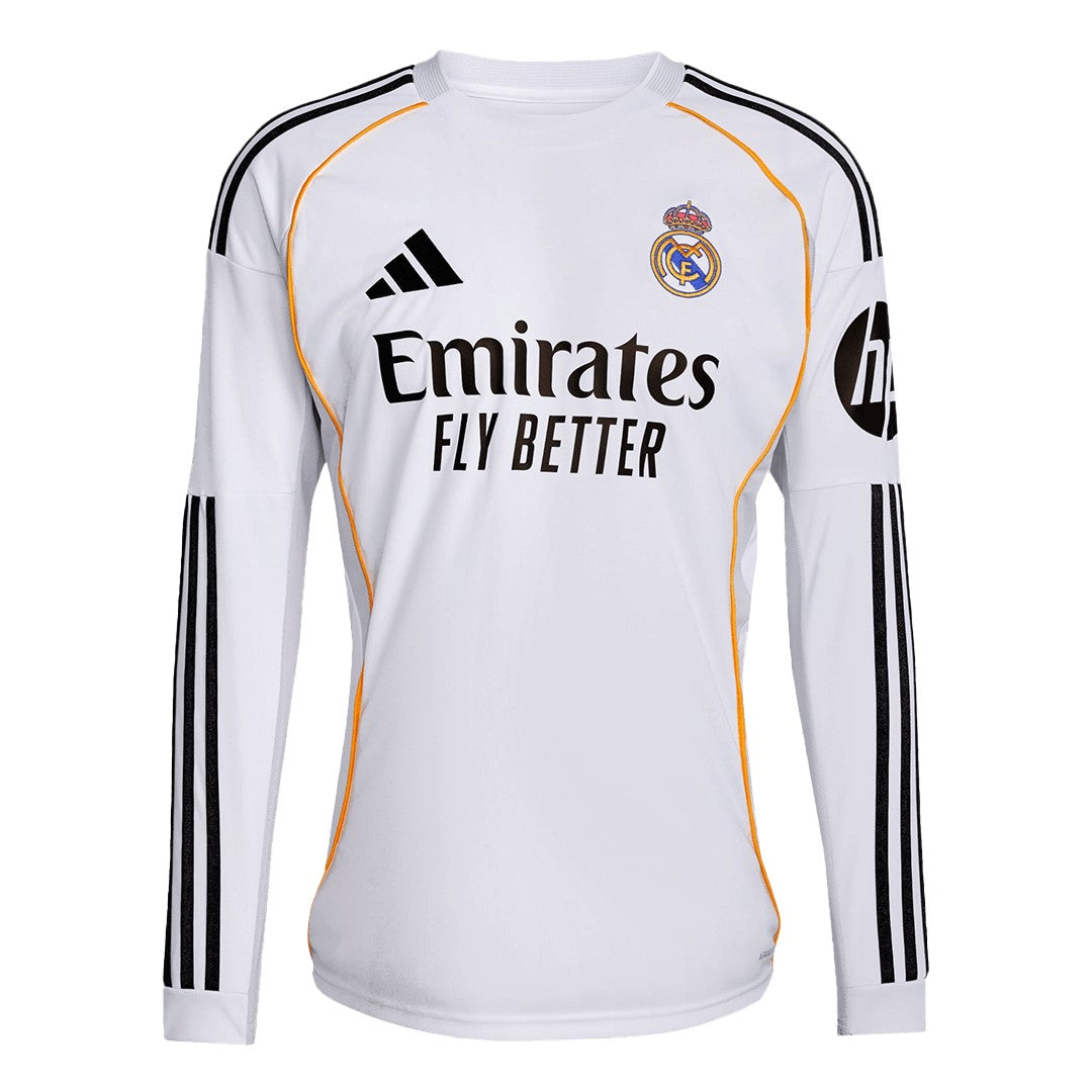 Real Madrid Home Long Sleeve Jersey 2025/26 