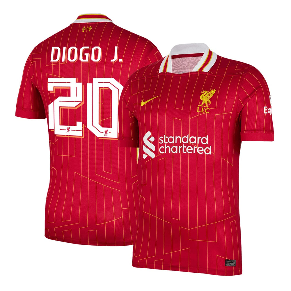 DIOGO J. #20 Liverpool Home Jersey - UCL 