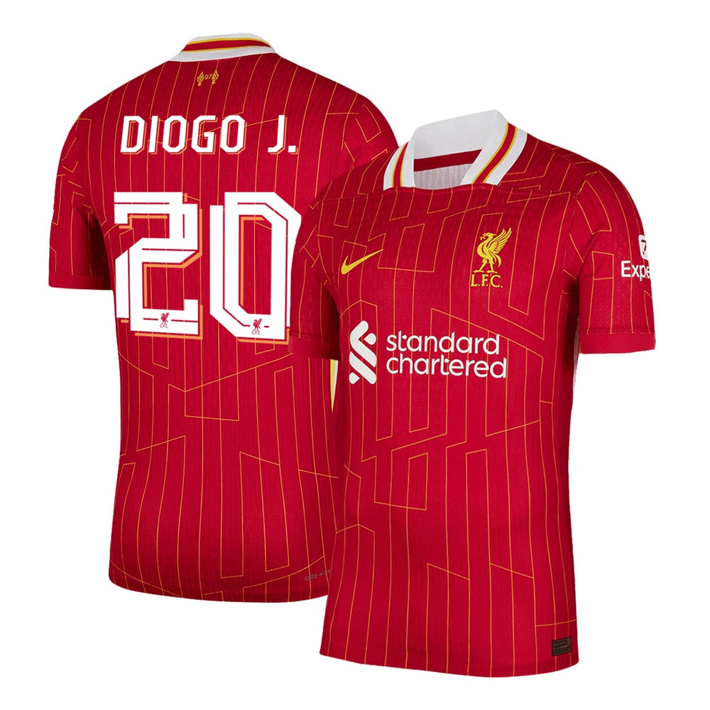 DIOGO J. #20 Liverpool Home Match Jersey Player Version - UCL 