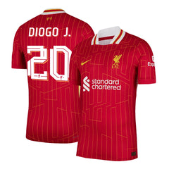 DIOGO J. #20 Liverpool Home Match Jersey Player Version - UCL 