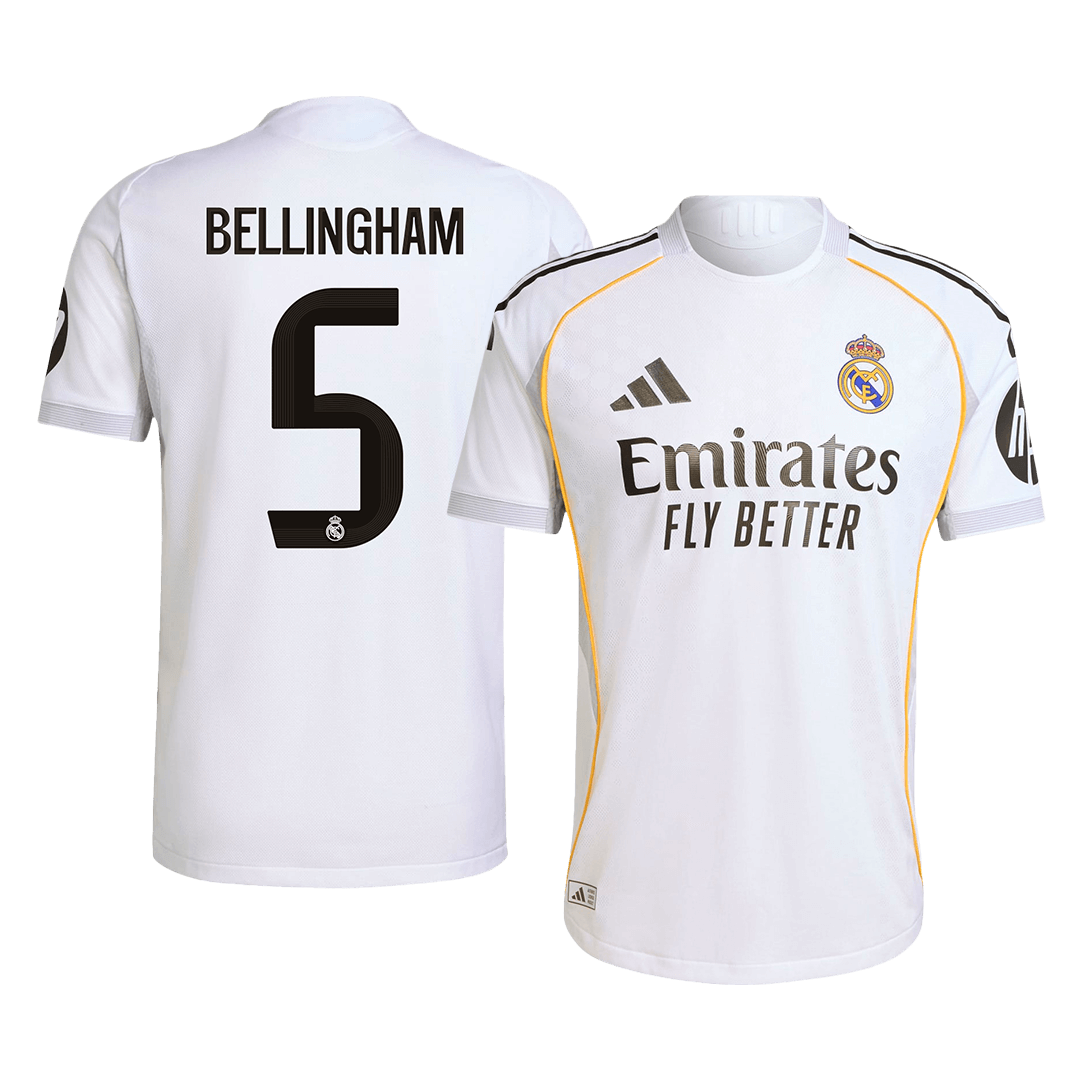 BELLINGHAM #5 Real Madrid Home Match Jersey Player Version 2025/26 