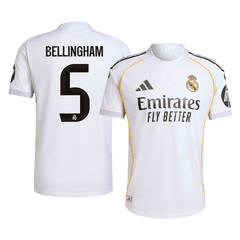 BELLINGHAM #5 Real Madrid Home Match Jersey Player Version 2025/26 