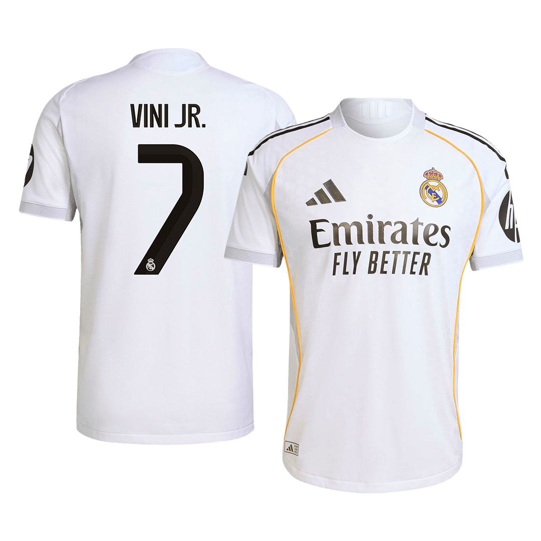 VINI JR. #7 Real Madrid Home Match Jersey Player Version 2025/26 