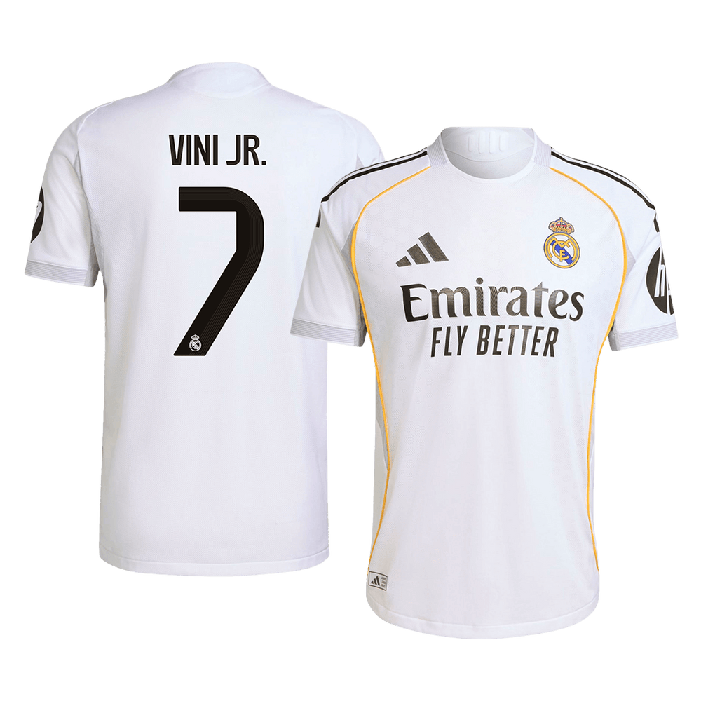 VINI JR. #7 Real Madrid Home Match Jersey Player Version 2025/26 